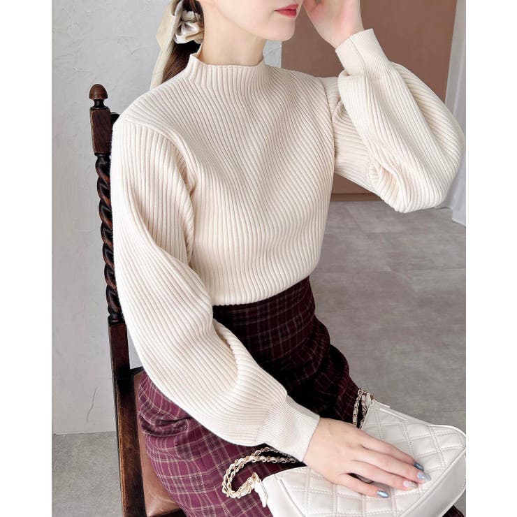 12Gボトルネックリブニット | INGNI  | 詳細画像1 