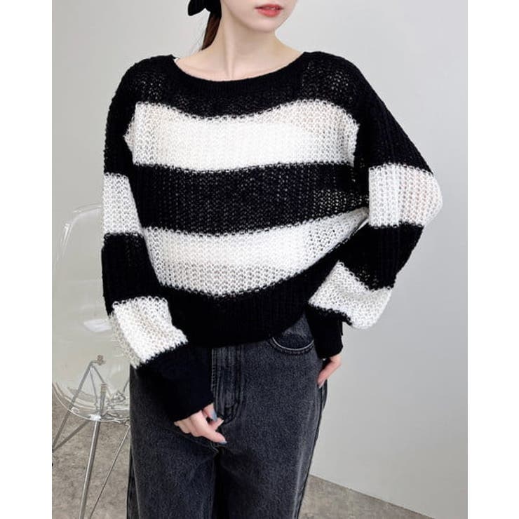 ドロストモヘアボーダーニット | INGNI  | 詳細画像7 