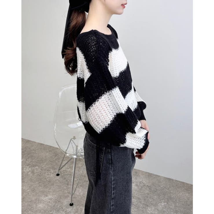 ドロストモヘアボーダーニット | INGNI  | 詳細画像6 