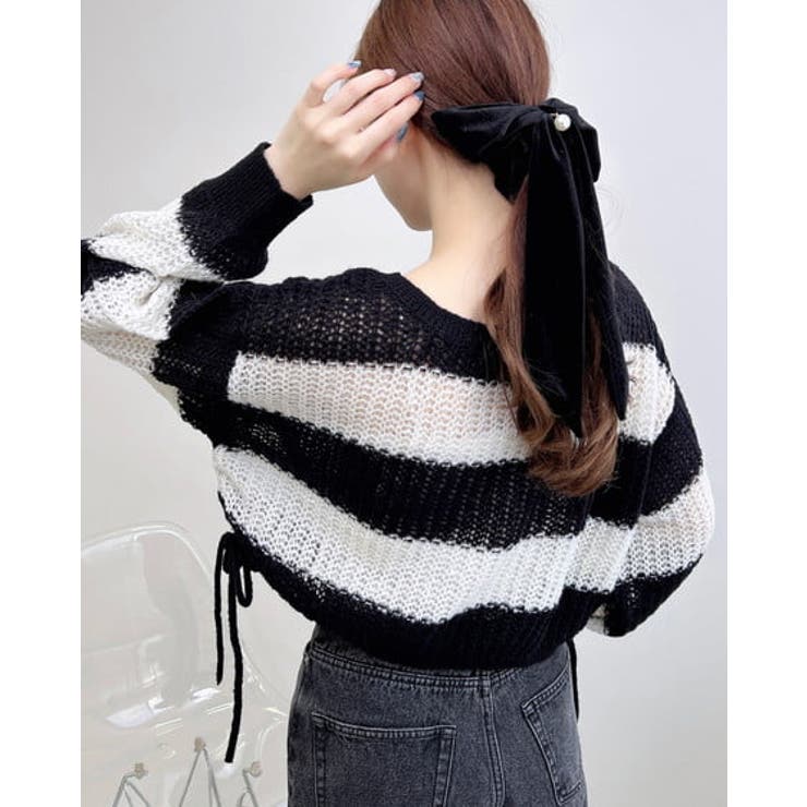 ドロストモヘアボーダーニット | INGNI  | 詳細画像4 