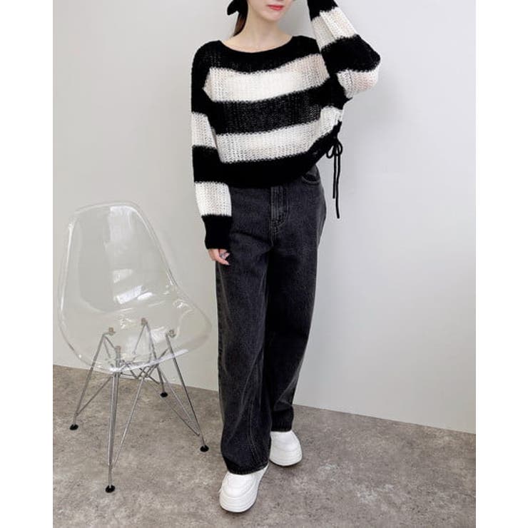 ドロストモヘアボーダーニット | INGNI  | 詳細画像2 