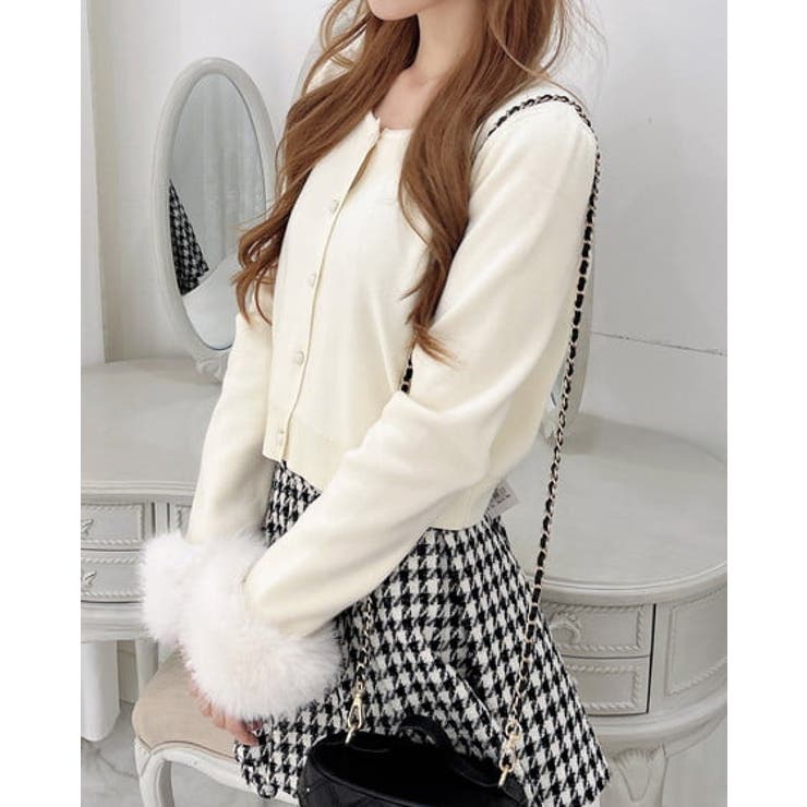 袖先ファーニットカーディガン | INGNI  | 詳細画像8 