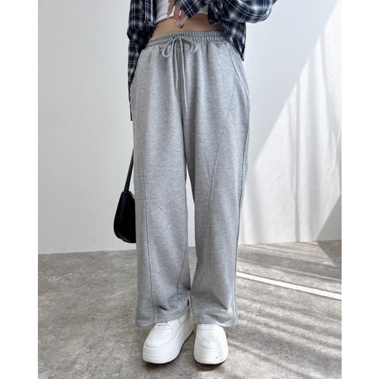 グレー | 切替裏毛パンツ | INGNI 