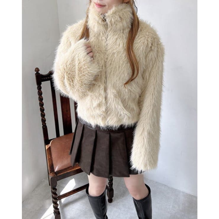 スタンドカラーエコファーコート | INGNI  | 詳細画像1 