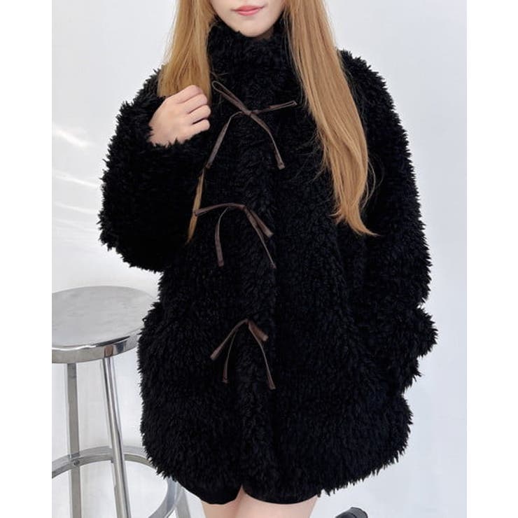 リボン取り外しスタンドボアブルゾン | INGNI  | 詳細画像4 