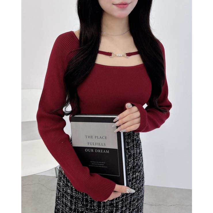 12Gデコルテオープンビジューニット | INGNI  | 詳細画像1 