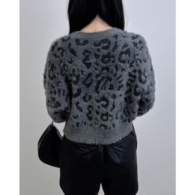 7Gショート丈ヒョウ柄JQフェザーニット | INGNI  | 詳細画像7 