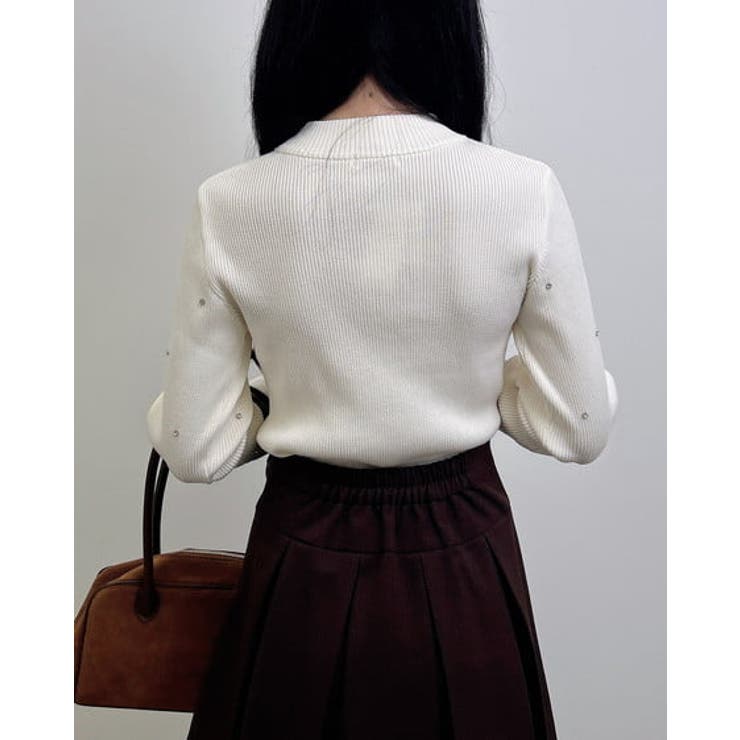 12G ハイネックビジュ付リブニット | INGNI  | 詳細画像8 