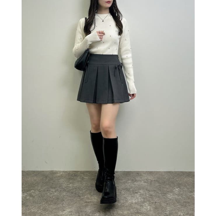 12G ハイネックビジュ付リブニット | INGNI  | 詳細画像6 