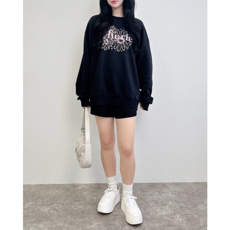 フラワーロゴ裏毛トップス | INGNI  | 詳細画像9 