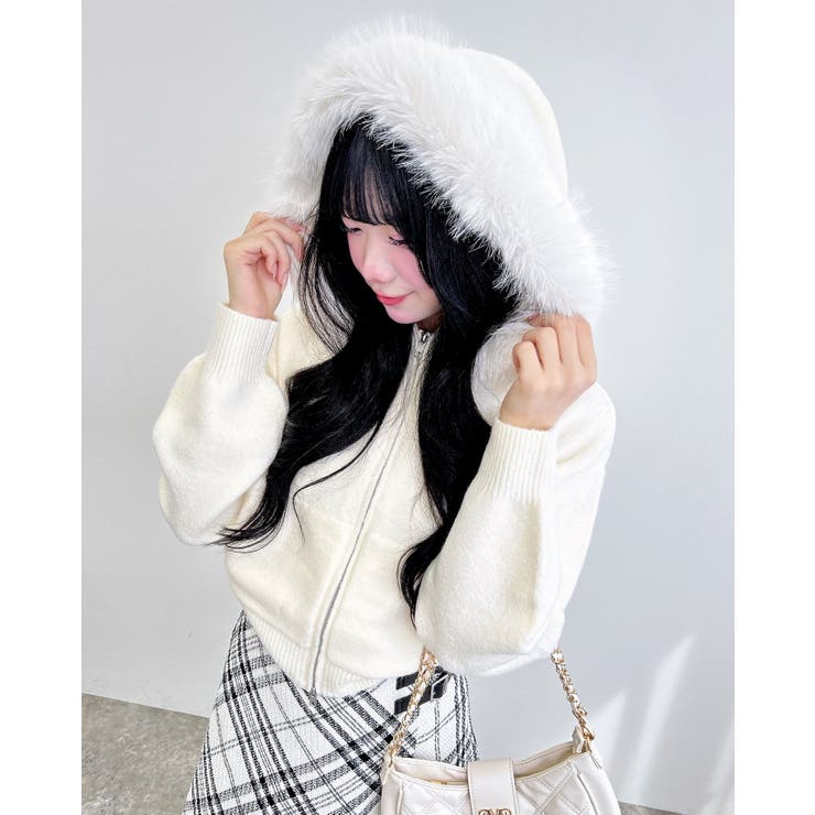 7Gファー付ニットパーカー | INGNI  | 詳細画像3 