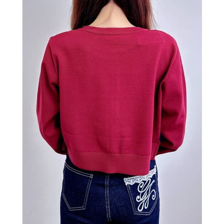 12Gアーガイルクルーネックニットカーディガン+キャミセット | INGNI  | 詳細画像3 