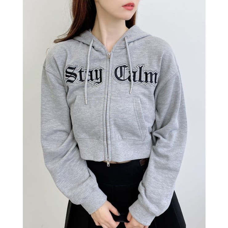 【新品】hinari ボンディングショートスウェット グレー hinari（ヒナリ） トレーナー スウェット ボンディングショート