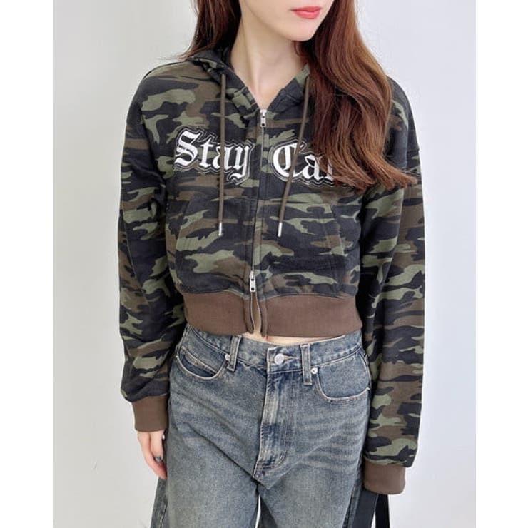 メイサイ | ロゴZIP裏毛ショートパーカー | INGNI 