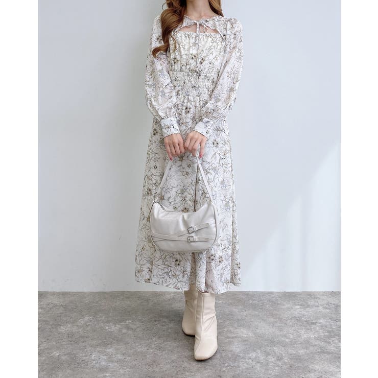 デコルテオープン花柄ワンピース | INGNI  | 詳細画像15 