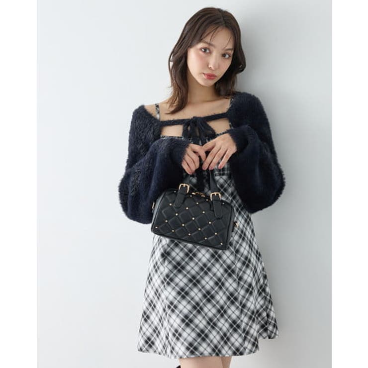 7Gフェザーボレロニット+CK柄ミニキャミワンピ | INGNI  | 詳細画像8 