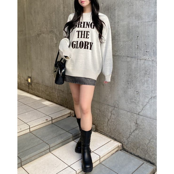 12G3段BIGロゴニット | INGNI  | 詳細画像3 