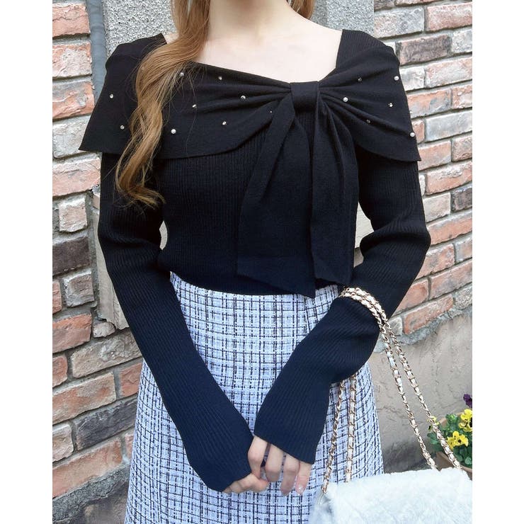 12Gビジュー2WAYオフショルニット | INGNI  | 詳細画像1 