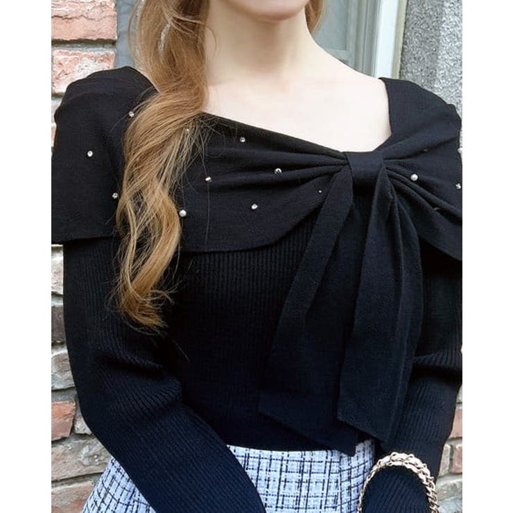 12Gビジュー2WAYオフショルニット | INGNI  | 詳細画像9 