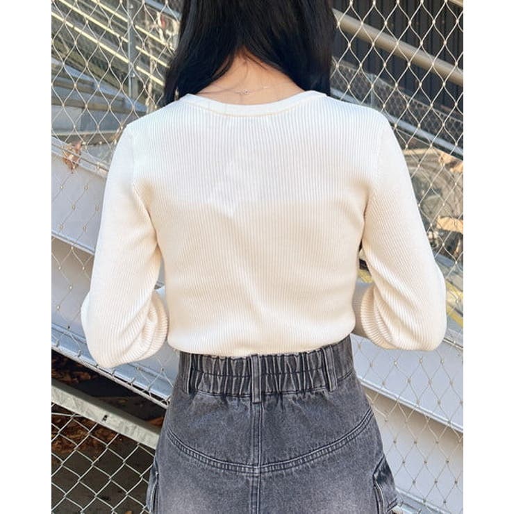 12Gメタルプリントリブニット | INGNI  | 詳細画像7 