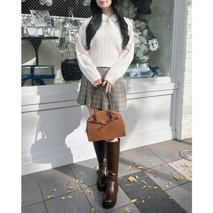 7Gケーブルヘンリーネックニットパーカー | INGNI  | 詳細画像3 