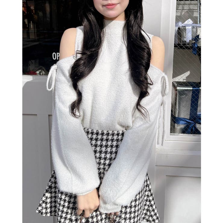 12G肩開きラメフェザーニット | INGNI  | 詳細画像1 