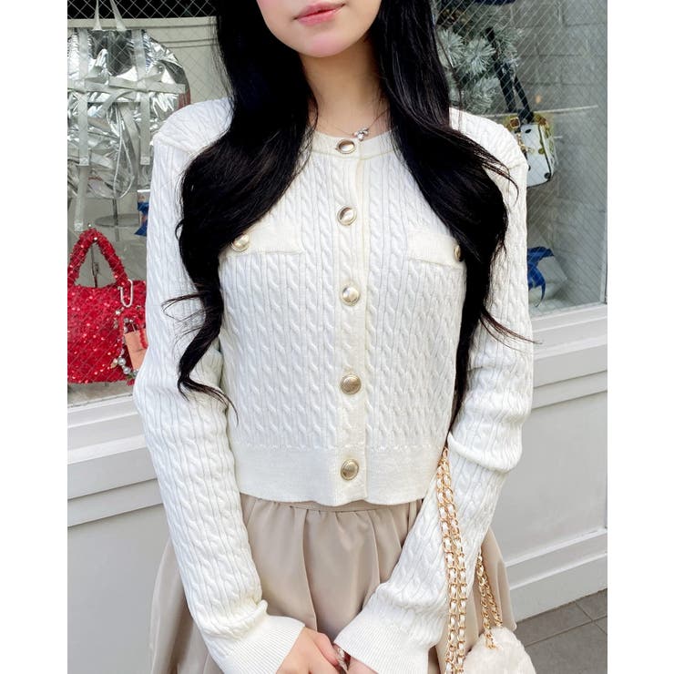 12G金釦ケーブルニットCD[品番：INGW0011313]｜INGNI （イング）の