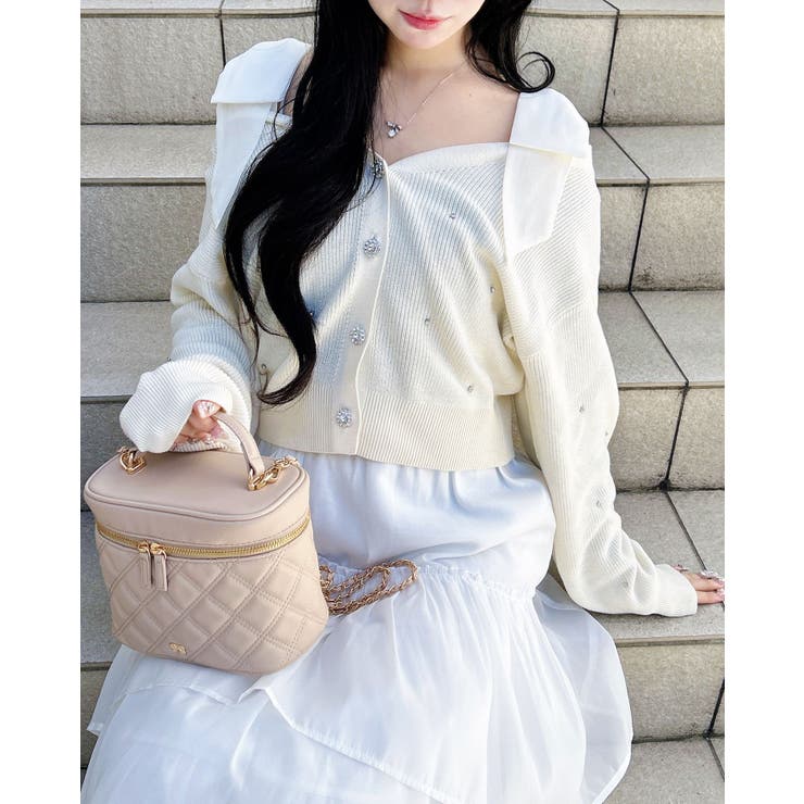 12G肩リボン装飾付ニットCD | INGNI  | 詳細画像1 