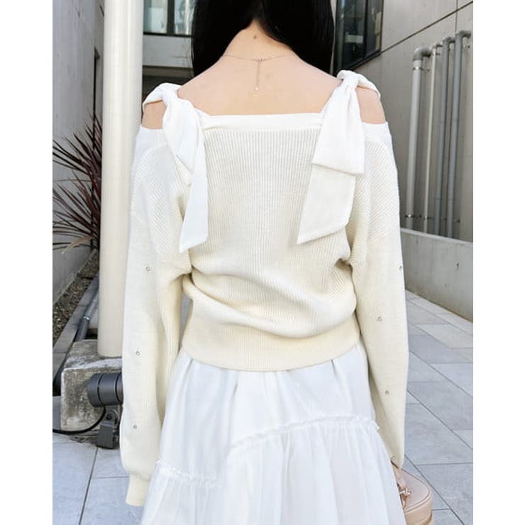 12G肩リボン装飾付ニットCD | INGNI  | 詳細画像5 