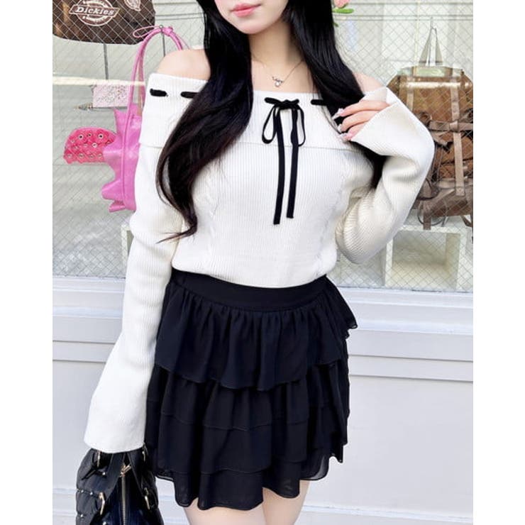 12GリボンオフショルフレアSニット | INGNI  | 詳細画像7 