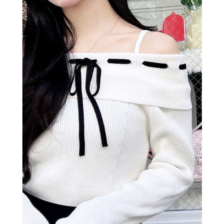 12GリボンオフショルフレアSニット | INGNI  | 詳細画像6 