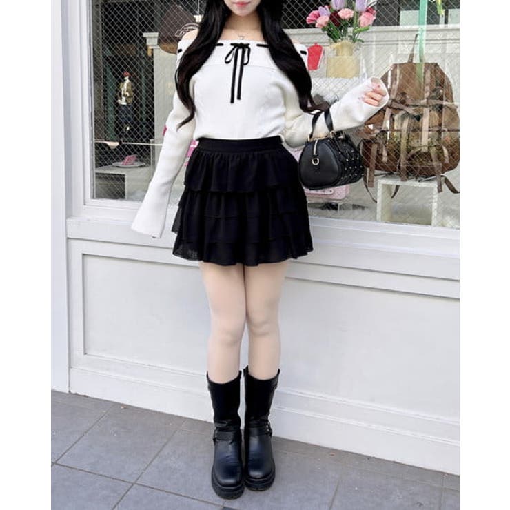 12GリボンオフショルフレアSニット | INGNI  | 詳細画像3 