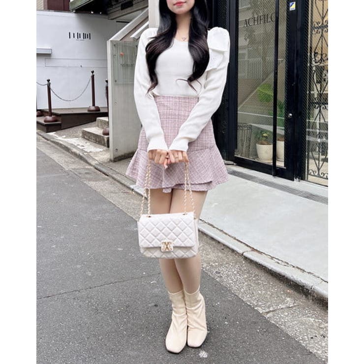 12Gワンショル肩リボンビジュー付ニット | INGNI  | 詳細画像8 