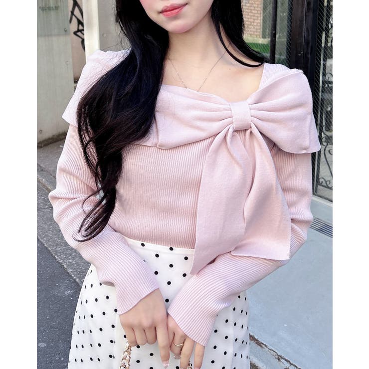 12Gリボンオフショルニット | INGNI  | 詳細画像1 