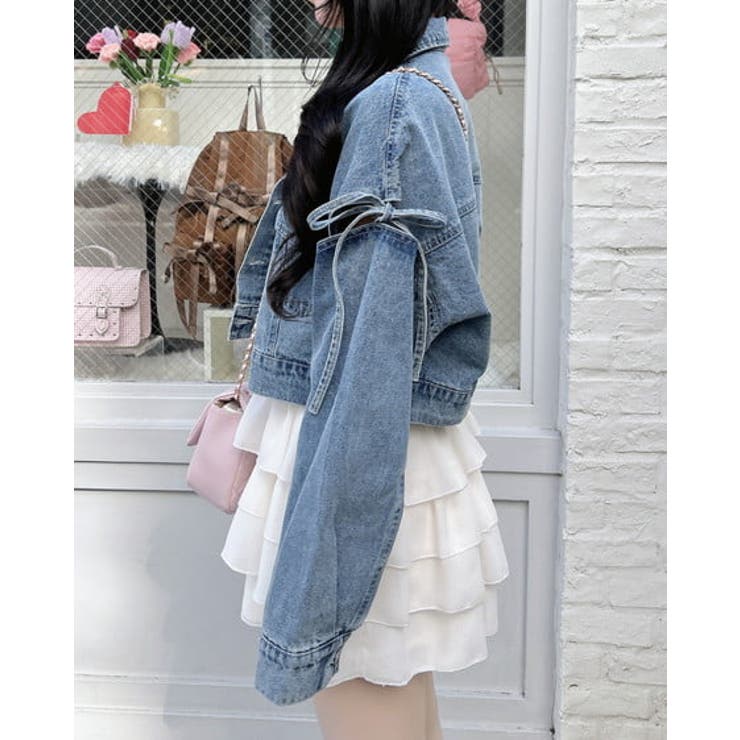 袖リボンクロップド丈Gジャン | INGNI  | 詳細画像5 