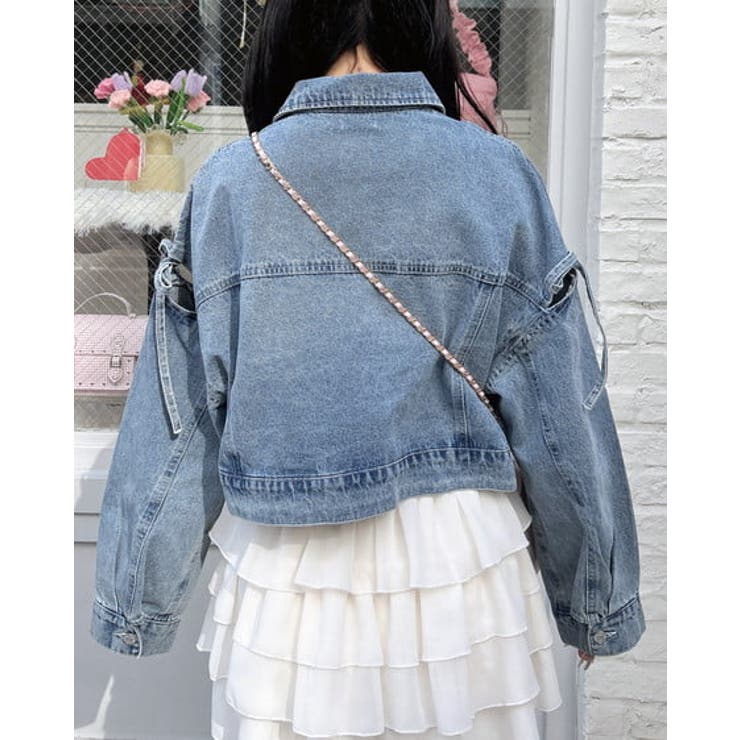 袖リボンクロップド丈Gジャン | INGNI  | 詳細画像4 