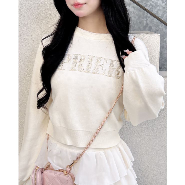 パールビジューロゴニット | INGNI  | 詳細画像1 