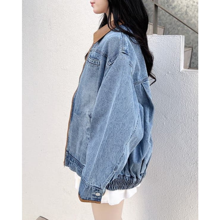 衿異素材FZIPデニムジャケット | INGNI  | 詳細画像5 