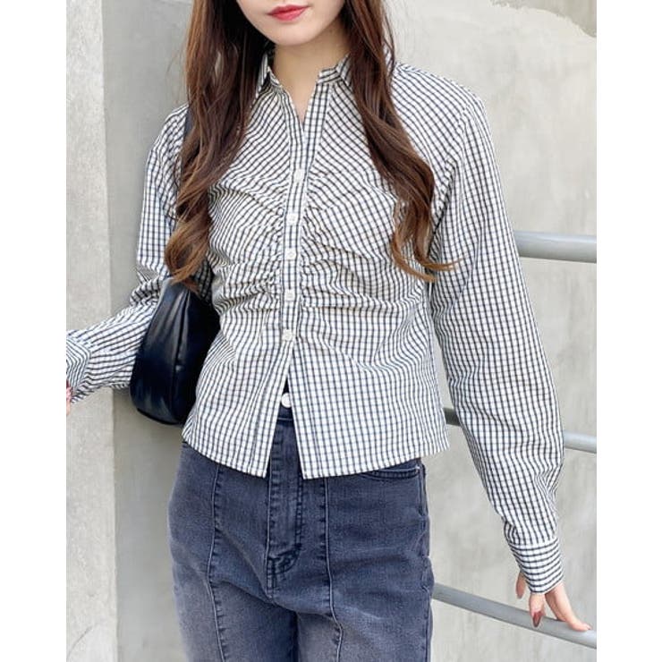 チェック柄ギャザークロップドSH | INGNI  | 詳細画像10 