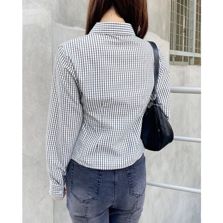 チェック柄ギャザークロップドSH | INGNI  | 詳細画像8 