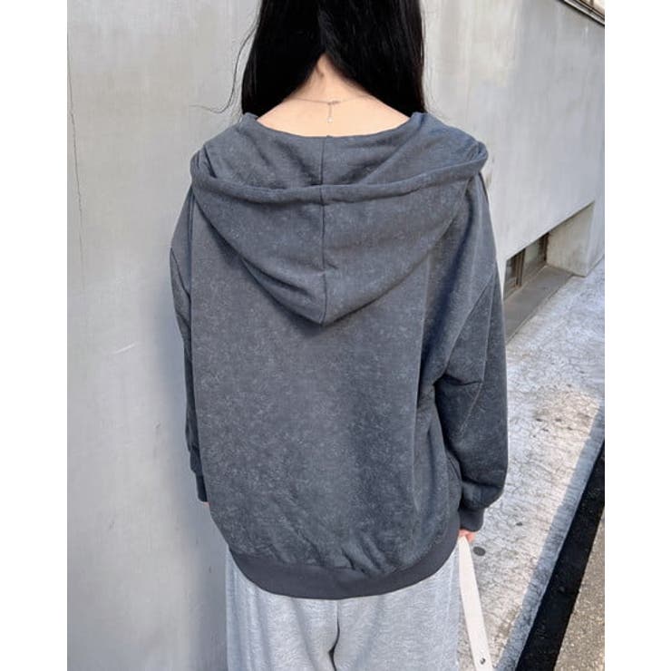 ムラ染め貼付ロゴZIPパーカー | INGNI  | 詳細画像8 