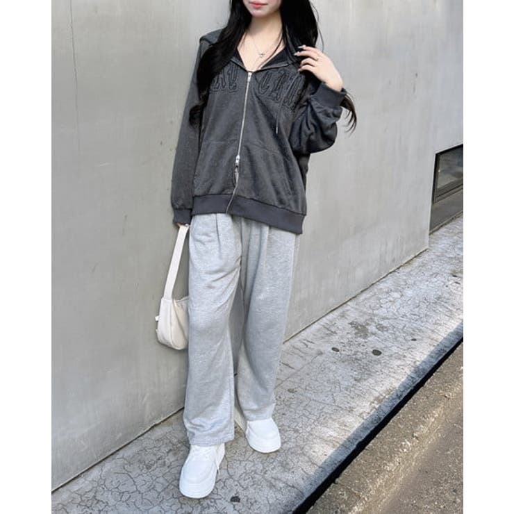 ムラ染め貼付ロゴZIPパーカー | INGNI  | 詳細画像6 