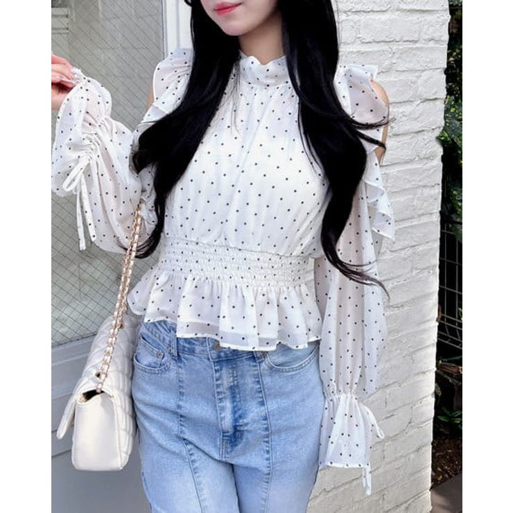 キナリ/オレンジ | 2Wayリボン肩あきフリルBL | INGNI 