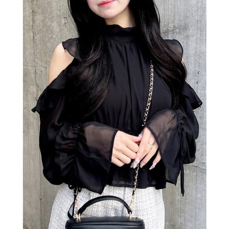 クロ | 2Wayリボン肩あきフリルBL | INGNI 