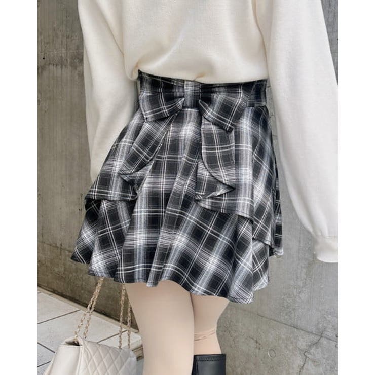 Backリボンチェック柄フレアスカパン | INGNI  | 詳細画像10 