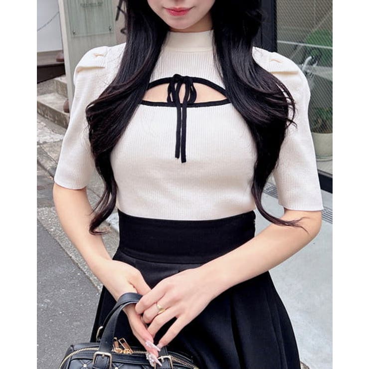 デコルテオープン5分袖ニット | INGNI  | 詳細画像9 