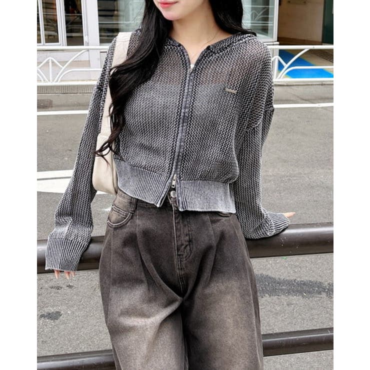 クロ | 7Gメッシュニットパーカー | INGNI 