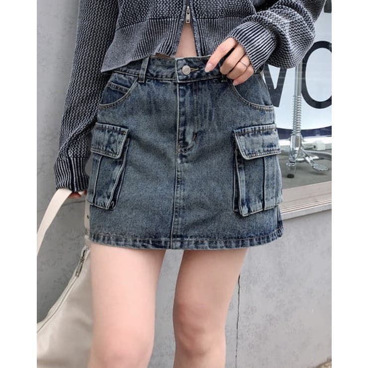 デニム/ブルー | デニムカーゴミニスカパン | INGNI 