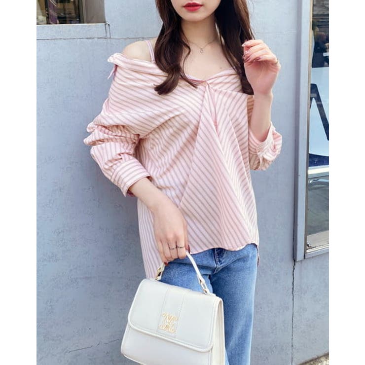 2wayオフショルストライプ柄SH | INGNI  | 詳細画像10 