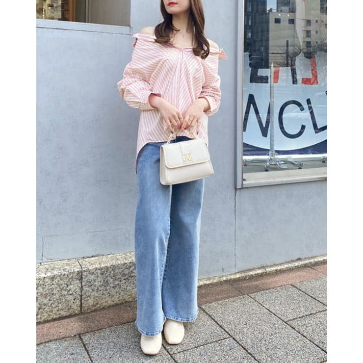 2wayオフショルストライプ柄SH | INGNI  | 詳細画像7 